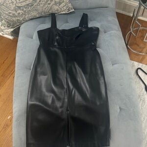 Cache Black Midi Dress with Straps